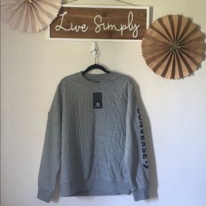 Men Converse gray sweater NWT